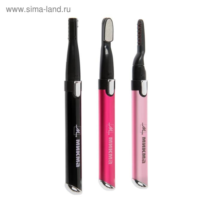 Набор 3 в 1 "МИКМА" ИП 2151, 2 Вт, 1хААА, триммер, завивка ресниц, полировка ногтей