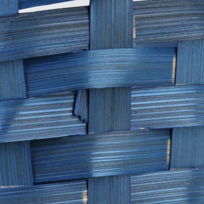 Корзина плетеная, D19 х 9 х 32 см, синяя, бамбук Корзина плетеная, D19 х 9 х 32 см, синяя, бамбук