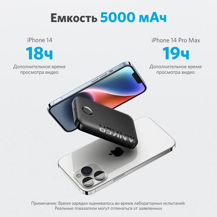 Внешний аккумулятор ANKER Power Core 321 MagGo 5K, 5000мАч, MagSafe, черный Внешний аккумулятор ANKER Power Core 321 MagGo 5K, 5000мАч, MagSafe, черный