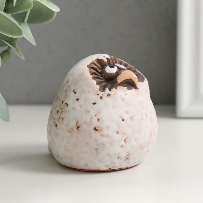 Сувенир керамика Сувенир керамика "Белый совёнок" 5,3х5,4х5,5 см