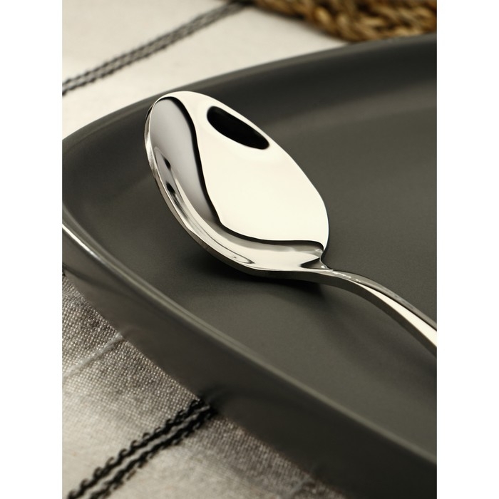 Ложка чайная из нержавеющей стали «Батиста», длина 14 см, цвет серебряный Ложка чайная из нержавеющей стали «Батиста», длина 14 см, цвет серебряный