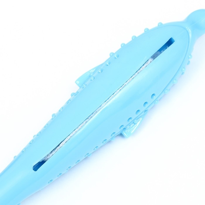 Игрушка для кошек с кошачьей мятой  Игрушка для кошек с кошачьей мятой "Дельфин", 17 см, синяя