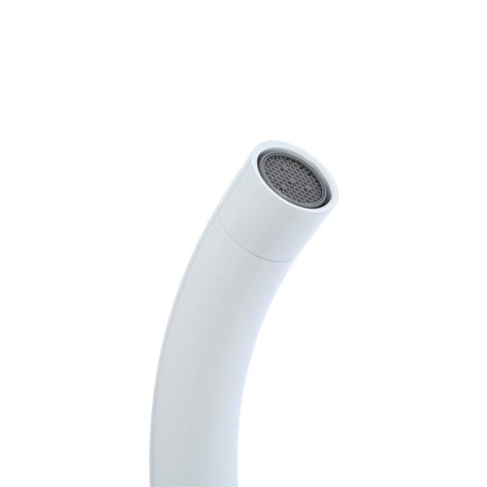 Смеситель для кухни Accoona A45111G, 1-рычажный, силумин, картридж 35мм, белый/хром Смеситель для кухни Accoona A45111G, 1-рычажный, силумин, картридж 35мм, белый/хром