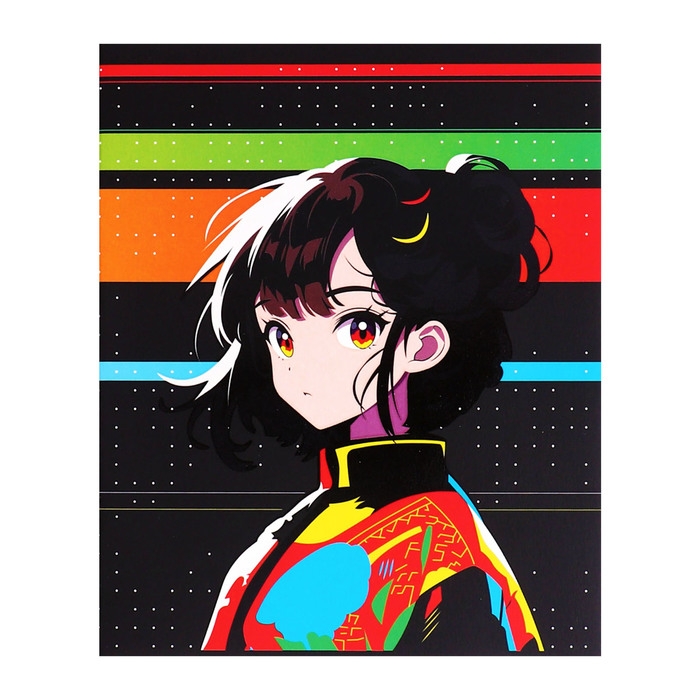 Тетрадь 48 листов в клетку Calligrata Тетрадь 48 листов в клетку Calligrata "Яркая. Аниме", картонная обложка, матовая ламинация + выборочный УФ-лак, блок офсет МИКС