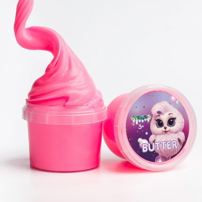 Слайм «Стекло», серия Butter, розовый цвет, 75 г Слайм «Стекло», серия Butter, розовый цвет, 75 г