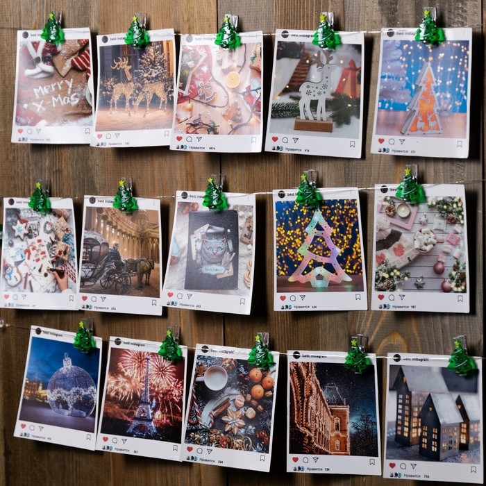 Гирлянда «Нить» 2 м роса с насадками «Прищепки-ёлки», IP20, серебристая нить, 20 LED, батарейки ААх2 (нет в комплекте), свечение тёплое белое Гирлянда «Нить» 2 м роса с насадками «Прищепки-ёлки», IP20, серебристая нить, 20 LED, батарейки ААх2 (нет в комплекте), свечение тёплое белое