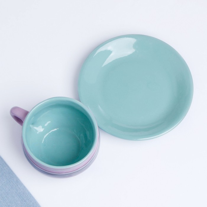 Чайная пара Чайная пара "Борисовская" 0,25л / 9х6см + блюдце 15см, лаванда