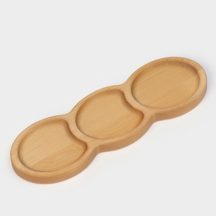 Менажница Adelica «Светофор», 3 секции, 30×10×1,8 см, пропитана минеральным маслом, в подарочной коробке, берёза Менажница Adelica «Светофор», 3 секции, 30×10×1,8 см, пропитана минеральным маслом, в подарочной коробке, берёза