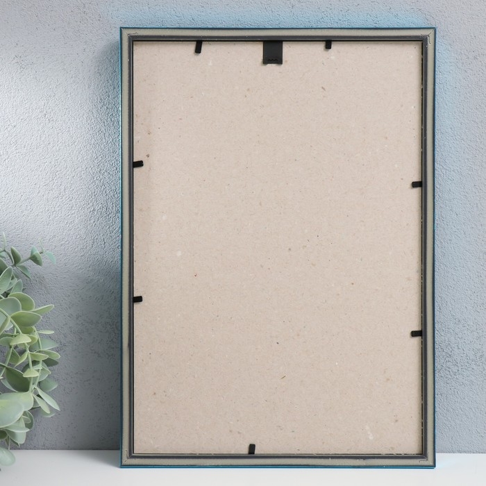 Фоторамка пластик Фоторамка пластик "Радуга" 21х30 см, аквамарин металлик