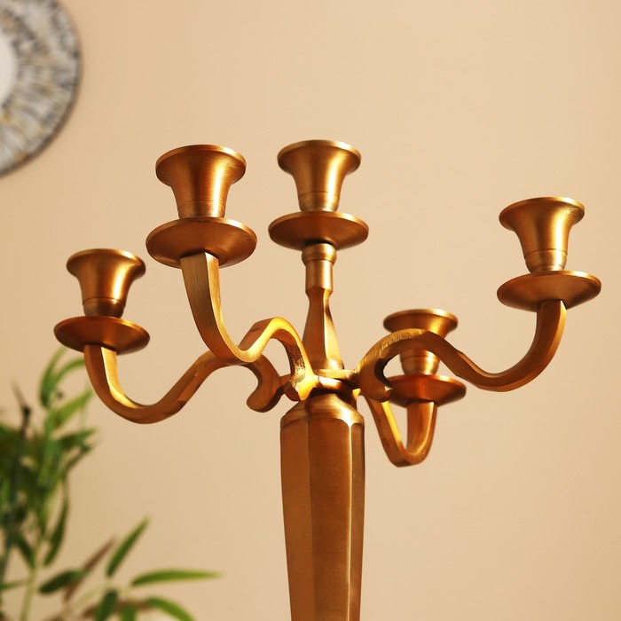 Подсвечник алюминий Подсвечник алюминий "Пламя" на 5 свечей 30х30х42,5 см