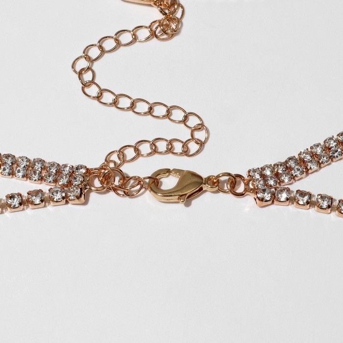 Чокер «Лёд», цвет белый в золоте 2 ряда, 44,5 см Чокер «Лёд», цвет белый в золоте 2 ряда, 44,5 см