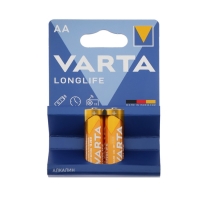 Батарейка алкалиновая Varta LongLife, AA, LR6-2BL, 1.5В, блистер, 2 шт.