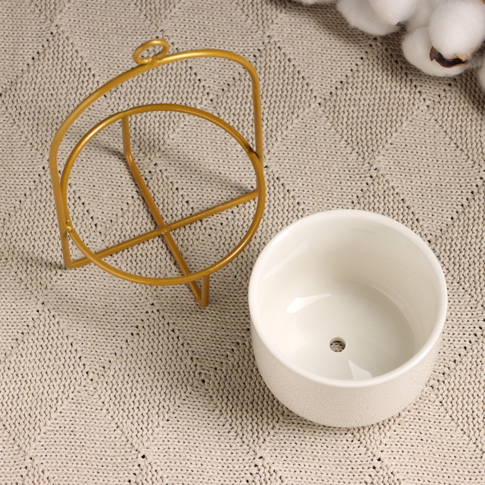 Горшок подвесной Горшок подвесной "Минималист" золото, 9х9х17см