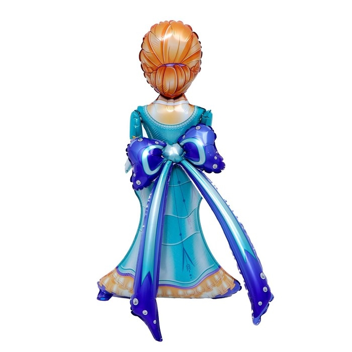Шар фольгированный 30" &laquo;Девочка в бирюзовом платье&raquo;, под воздух