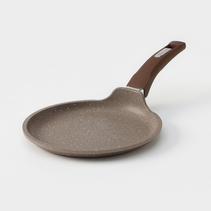 Сковорода блинная «Гранит Brown», d=20 см, пластиковая ручка, антипригарное покрытие, цвет коричневый Сковорода блинная «Гранит Brown», d=20 см, пластиковая ручка, антипригарное покрытие, цвет коричневый