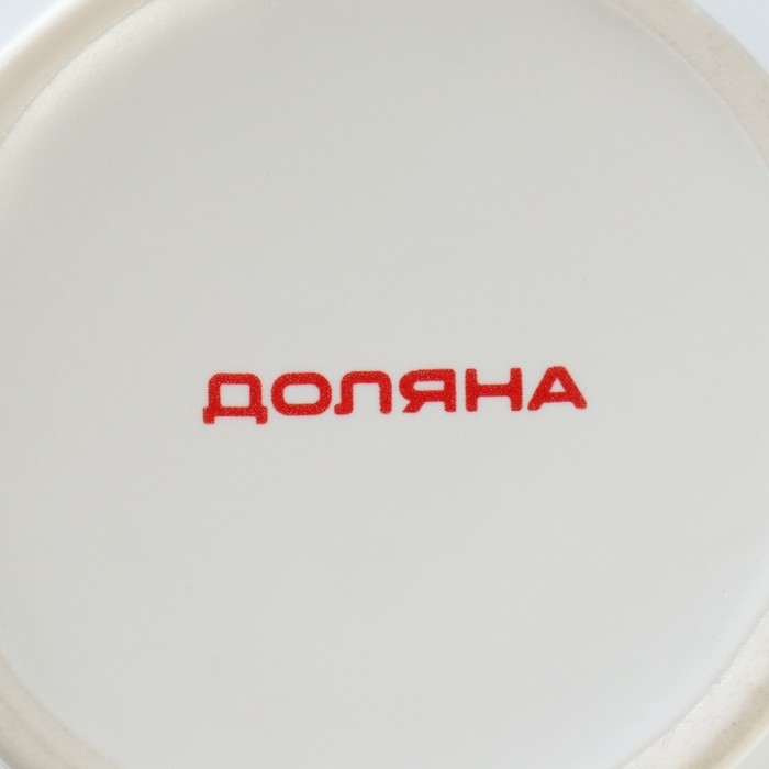 Кружка фарфоровая Доляна &laquo;Поцелуй&raquo;, 380 мл, цвет белый