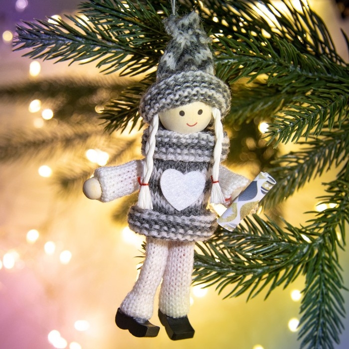 Ёлочная игрушка новогодняя новогодняя «Новый год: Снежных радостей», 14 см х 7 см х 3 см Ёлочная игрушка новогодняя новогодняя «Новый год: Снежных радостей», 14 см х 7 см х 3 см