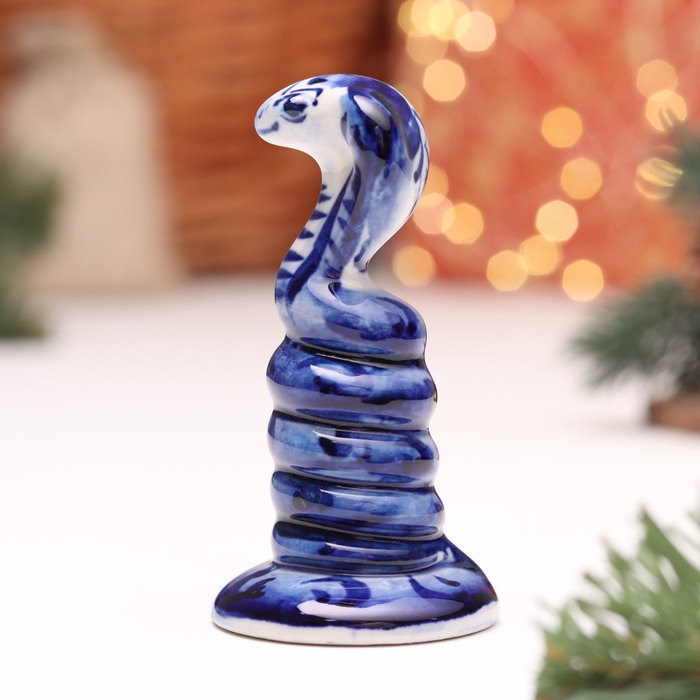 Сувенир Сувенир "Змея", №10, гжель, 8 см