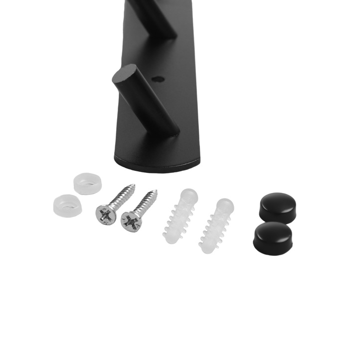Вешалка CAPPIO CVT001, металлическая, трёхрожковая, цвет черный Вешалка CAPPIO CVT001, металлическая, трёхрожковая, цвет черный