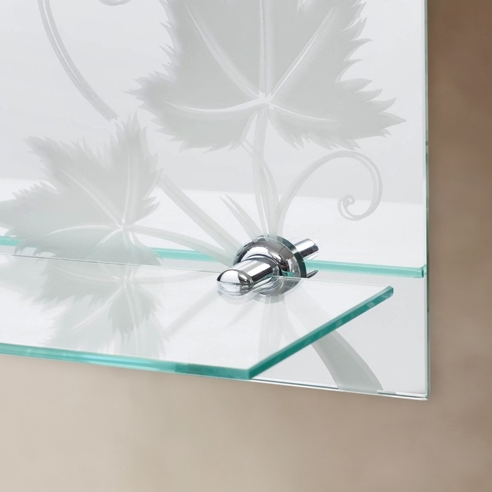 Зеркало, настенное, с пескоструйной графикой, с полочкой, 70*52 см Зеркало, настенное, с пескоструйной графикой, с полочкой, 70*52 см