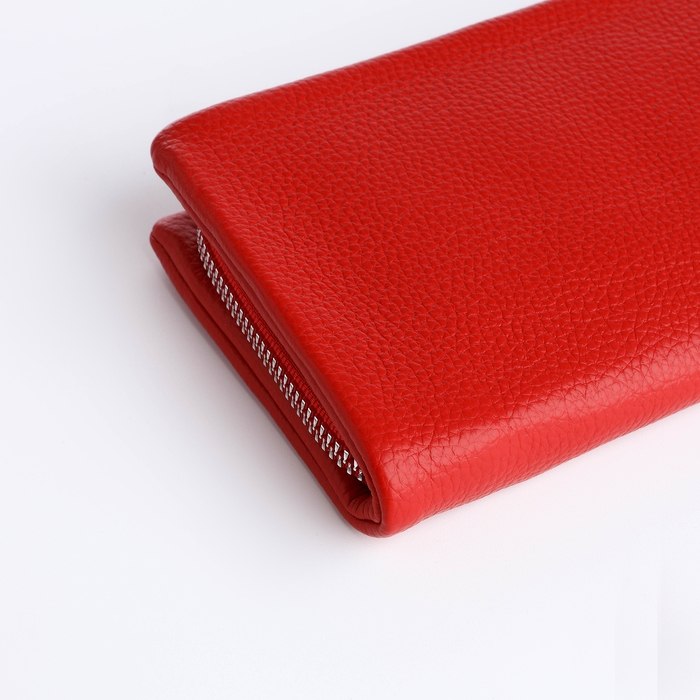 Кошелёк женский на молнии, цвет красный Кошелёк женский на молнии, цвет красный