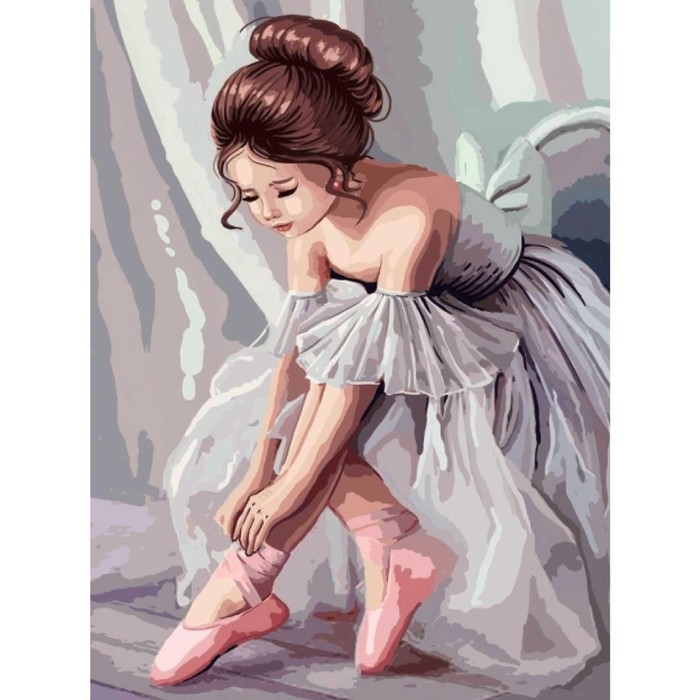 Алмазная мозаика с полным заполнением на холсте «Балерина», 40 х 50 см Алмазная мозаика с полным заполнением на холсте «Балерина», 40 х 50 см