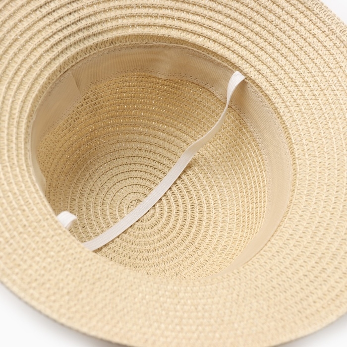 Шляпа для девочки MINAKU Шляпа для девочки MINAKU "Зайка", цвет молочный, р-р 52