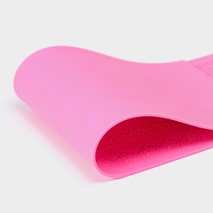 Силиконовый коврик для айсинга Доляна «Узкие полосы», 39×12 см, цвет розовый Силиконовый коврик для айсинга Доляна «Узкие полосы», 39×12 см, цвет розовый