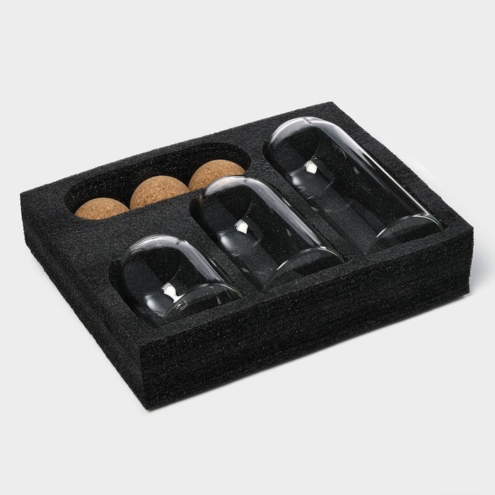 Банки стеклянные для хранения сыпучих продуктов Magistro «Эко», 3 предмета: 450/700/1000 мл, с пробковой крышкой Банки стеклянные для хранения сыпучих продуктов Magistro «Эко», 3 предмета: 450/700/1000 мл, с пробковой крышкой