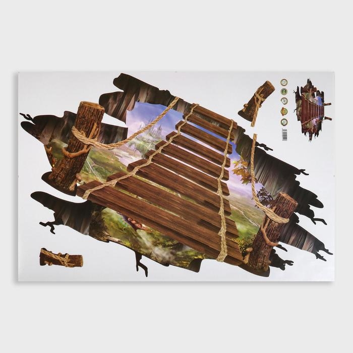 Наклейка 3Д интерьерная Мост 90*60см Наклейка 3Д интерьерная Мост 90*60см