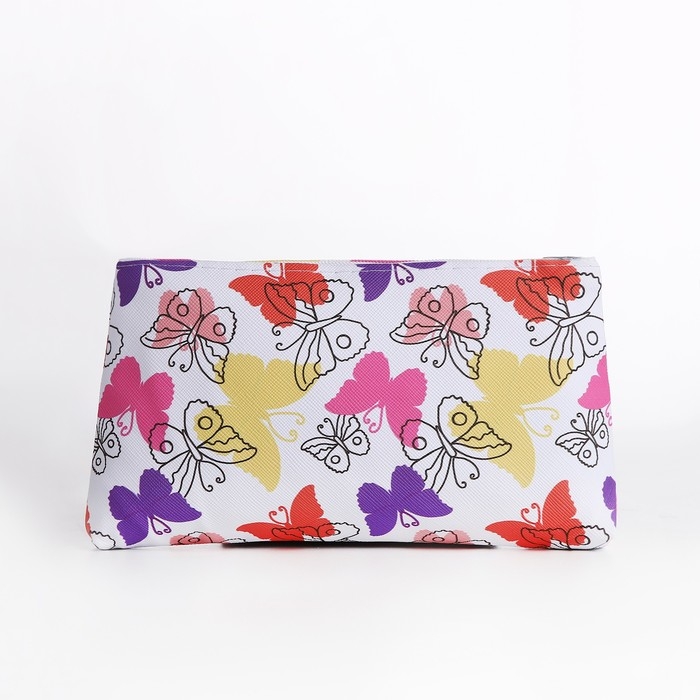 Косметичка на молнии, цвет белый/разноцветный Косметичка на молнии, цвет белый/разноцветный