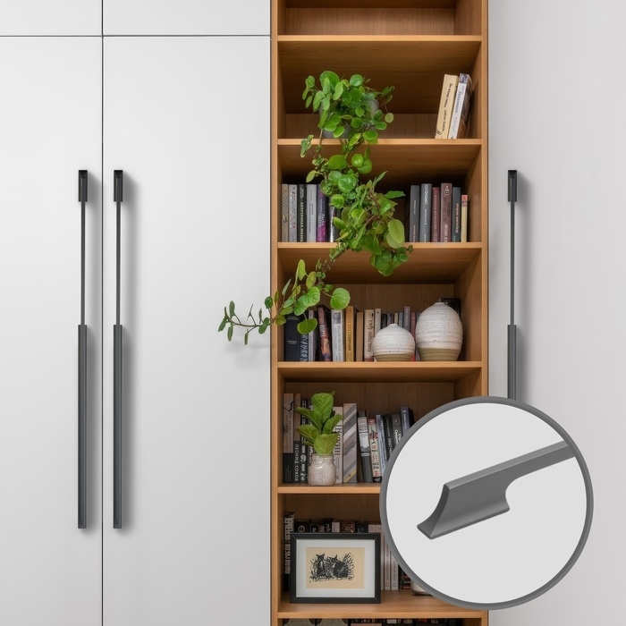 Ручка-скоба CAPPIO RSC020, алюминий, м/о 576 мм, цвет графит