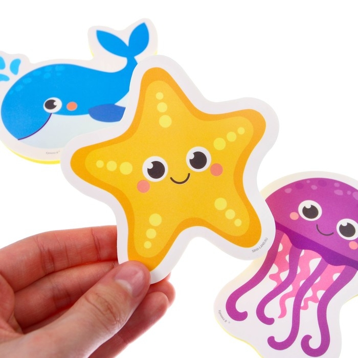 Набор стикеров EVA для ванны&laquo;Морские жители&raquo;, 3 шт, Крошка Я