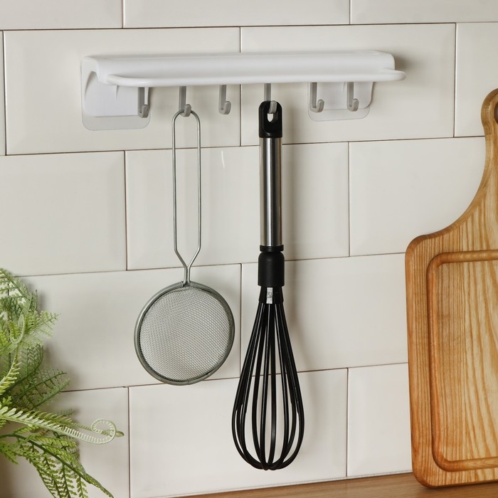 Держатель для ножей и кухонных принадлежностей, 25,5×11×5 см, цвет белый Держатель для ножей и кухонных принадлежностей, 25,5×11×5 см, цвет белый