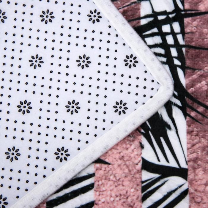 Коврик для ванной Доляна «Тень», 45×120 см, цвет чёрно-бежевый Коврик для ванной Доляна «Тень», 45×120 см, цвет чёрно-бежевый