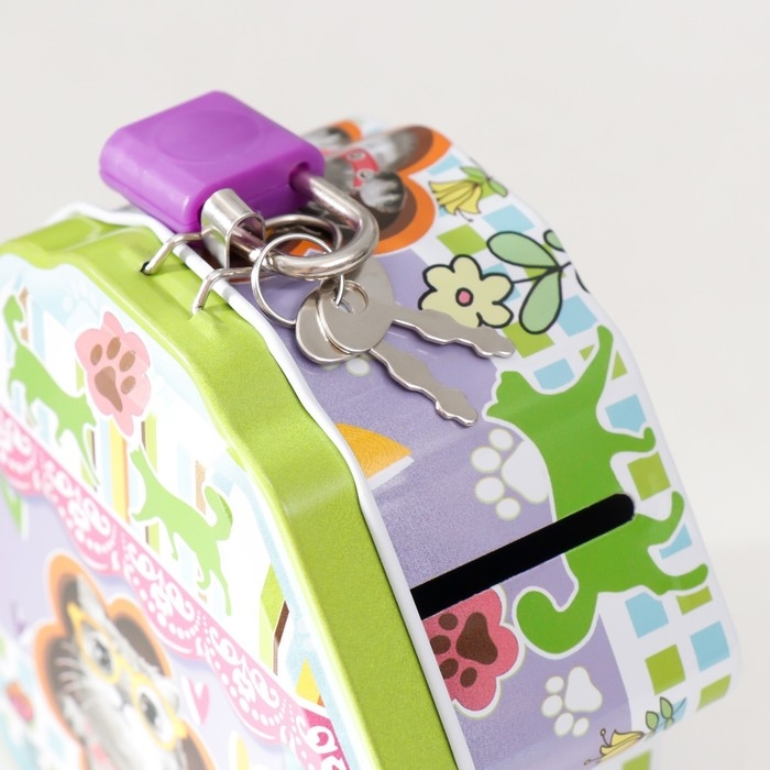 Копилка металл Копилка металл "Будка с животным" МИКС 9х10х5 см