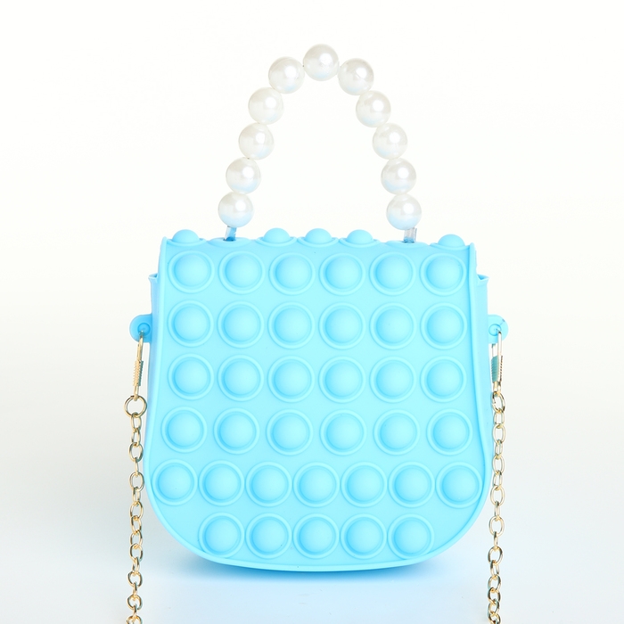 Сумка детская для девочки на магните, pop it, цвет голубой