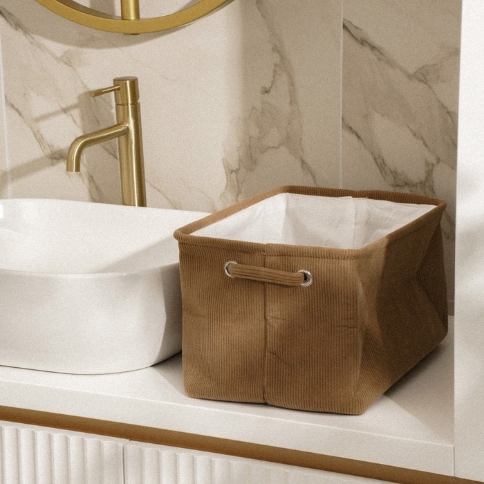 Короб для хранения вещей SL Home, 35×25×23 см, цвет серый Короб для хранения вещей SL Home, 35×25×23 см, цвет серый