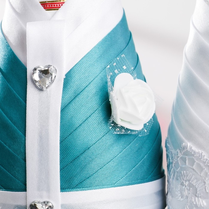 Украшение для шампанского Украшение для шампанского "Волна", бирюза