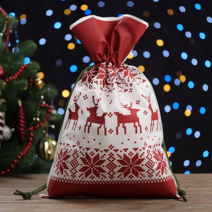 Новый год. Мешок подарочный Новый год. Мешок подарочный "Скандинавия", 30 х 45 см