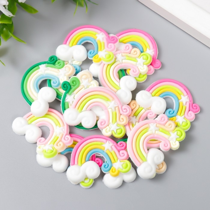 Декор для творчества резина Декор для творчества резина "Радуга" набор 15 шт 2,3х3,4 см