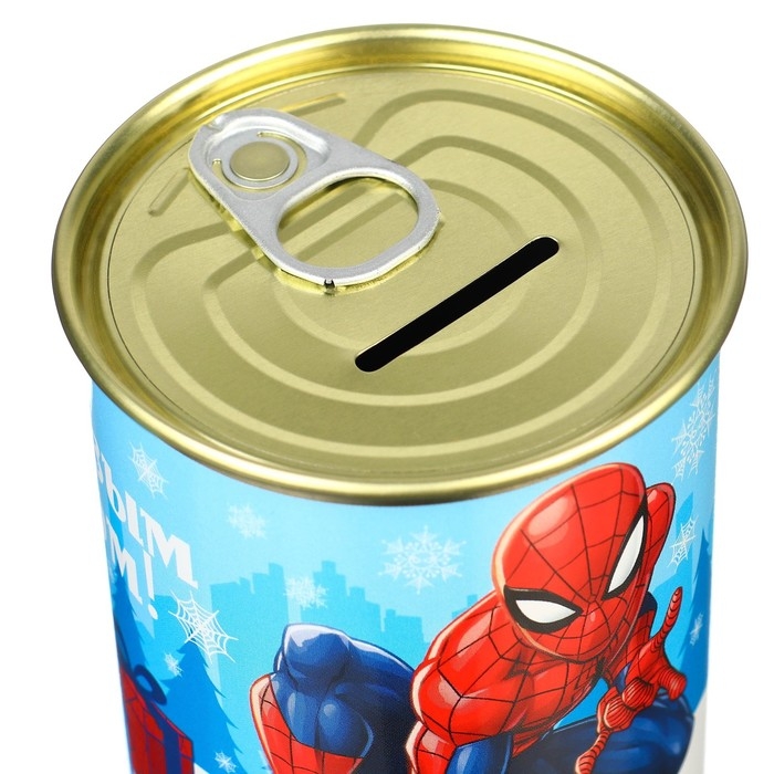 Новый год. Копилка Новый год. Копилка "С Новым годом!", 9.5х9.5х7.5 см, Человек паук