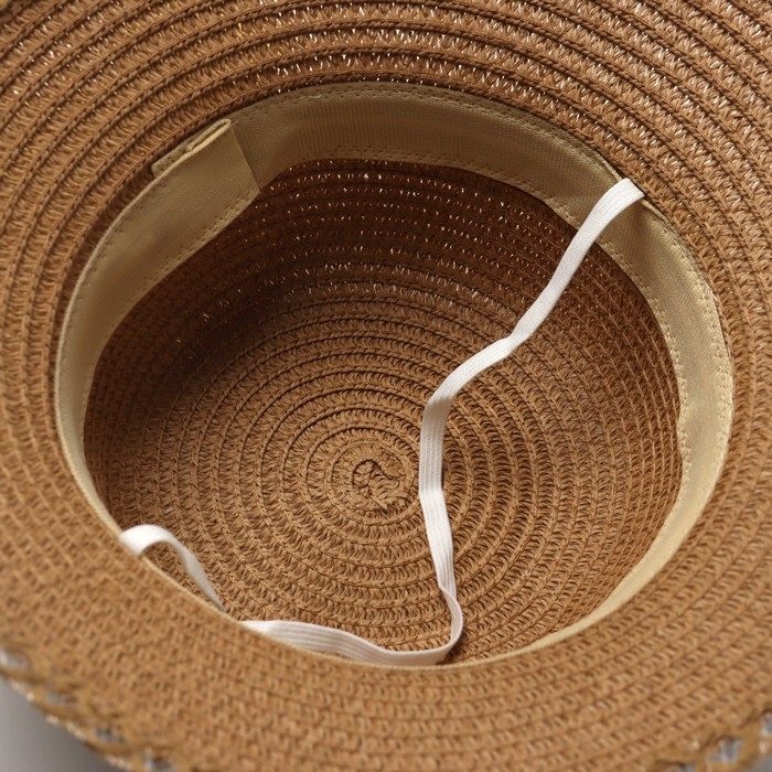 Шляпа для девочки Шляпа для девочки "Принцесса" MINAKU, р-р 52, цв.светло-коричневый