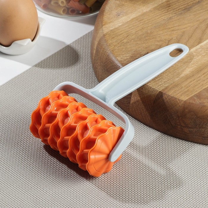 Валик для накатки теста фактурный Доляна «Сетка»,17×9×5 см Валик для накатки теста фактурный Доляна «Сетка»,17×9×5 см