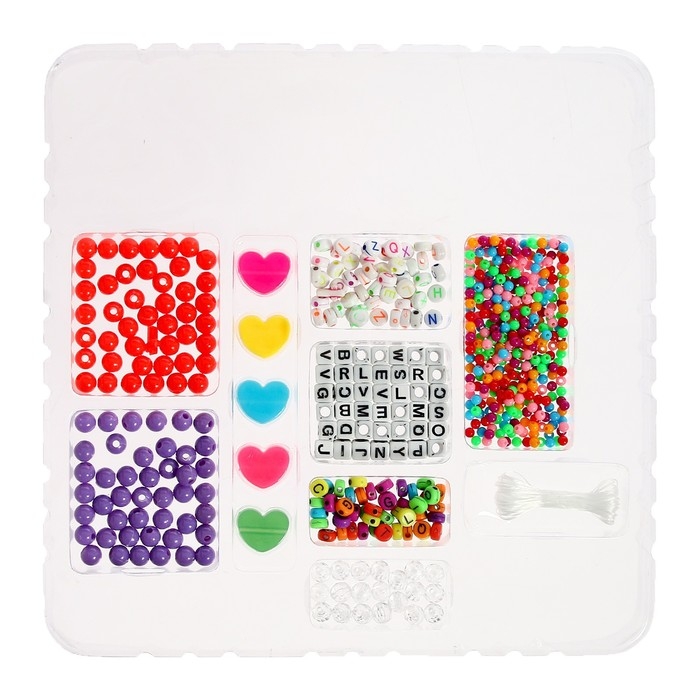 Набор для творчества «Создай своё украшение», 600 бусин и шармов Набор для творчества «Создай своё украшение», 600 бусин и шармов