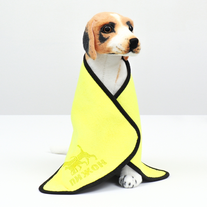 Полотенце для животных супервпитывающее, среднее, 30 х 60 см, жёлтое Полотенце для животных супервпитывающее, среднее, 30 х 60 см, жёлтое