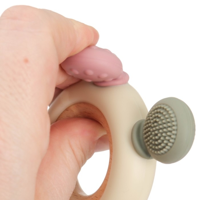 Прорезыватель силиконовый «Массажер», цвет розовый, бежевый, Mum&Baby