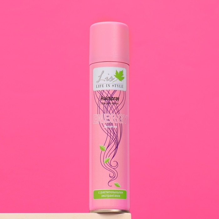 Лак для волос Lis  Лак для волос Lis "Энергия" очень сильн. фикс. с раст.экстрактами, 200 мл