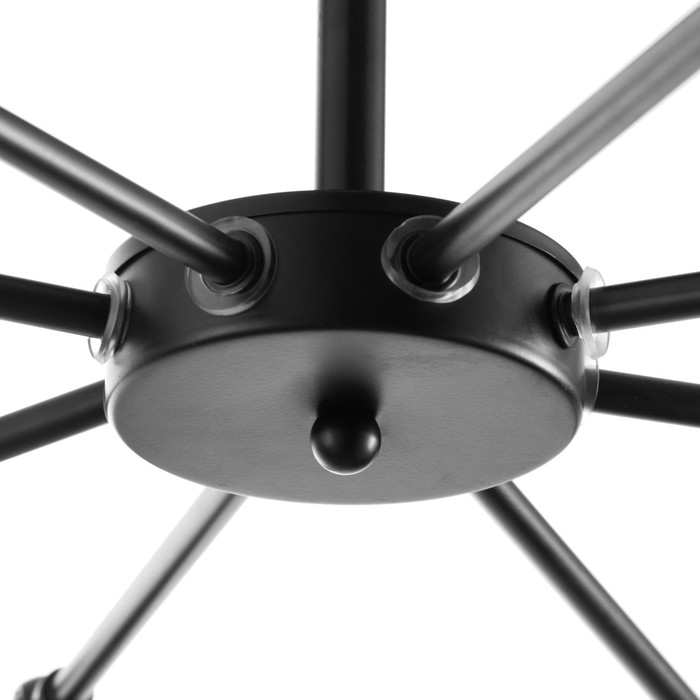 Люстра Люстра "Ортико" 8хЕ27 40Вт черный 80х80х25см BayerLux