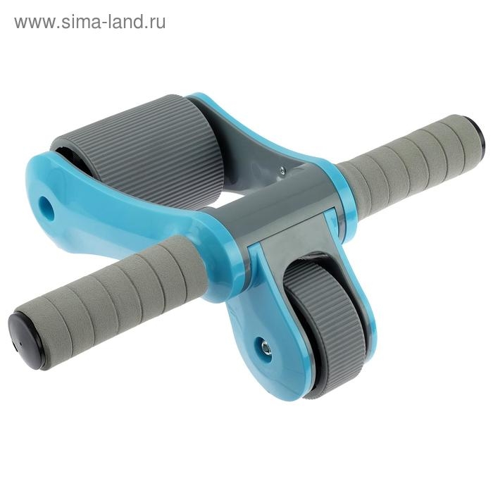 Ролик для пресса, 2 колеса, с ковриком, цвета МИКС Ролик для пресса, 2 колеса, с ковриком, цвета МИКС